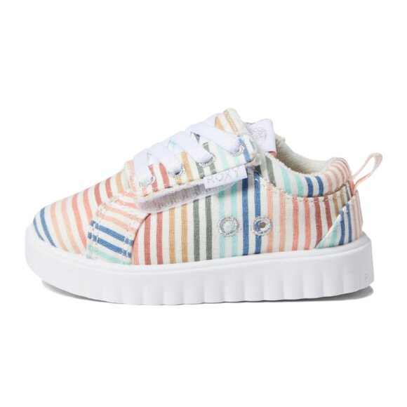 Roxy Kids Sheilahh Rainbow Stripe Sneakers Toddler Size 5 - Picture 1 of 11